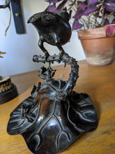 Load image into Gallery viewer, Meiji Japanese Koro Bonze of Perched Bird