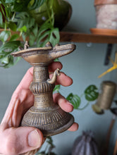 Load image into Gallery viewer, Antique Indian Bronze Diya Oil Lamp
