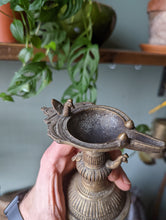 Load image into Gallery viewer, Antique Indian Bronze Diya Oil Lamp