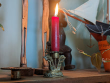 Load image into Gallery viewer, Antique Indian Bronze Candle Holder