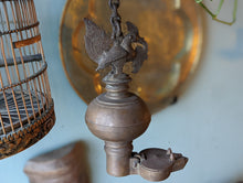 Load image into Gallery viewer, Antique Indian Hanging Bronze Deccan / Diya Oil Lamp