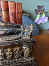 Load image into Gallery viewer, 19th century Thai Bronze Reclining Buddha Sculpture on Base