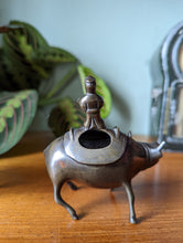 Load image into Gallery viewer, Pair of 19th Century Chinese Bronze Ox Incense Censers