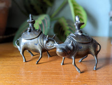 Load image into Gallery viewer, Pair of 19th Century Chinese Bronze Ox Incense Censers