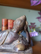 Load image into Gallery viewer, 19th century Thai Bronze Reclining Buddha Sculpture on Base