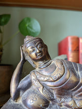 Load image into Gallery viewer, 19th century Thai Bronze Reclining Buddha Sculpture on Base