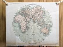 Load image into Gallery viewer, 1858 Original James Virtue Map of the Eastern Hemisphere ( Asia, Africa, Australia )