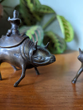 Load image into Gallery viewer, Pair of 19th Century Chinese Bronze Ox Incense Censers
