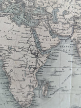 Load image into Gallery viewer, 1858 Original James Virtue Map of the Eastern Hemisphere ( Asia, Africa, Australia )