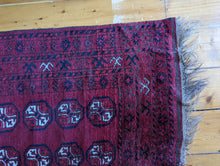 Load image into Gallery viewer, 3'7"x6'3" Hand Knotted Antique Wool Tekki Bokhara Rug - 190x116