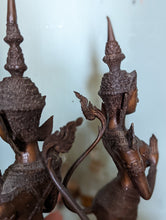 Load image into Gallery viewer, Pair of Thai Bronze Kinnari / Kinnara Statues