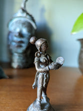 Load image into Gallery viewer, Antique Indian Dhokra Ware Brass Musician Statue