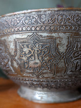 Load image into Gallery viewer, 19th Century Engraved Parsee Food Bowl