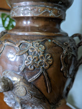 Load image into Gallery viewer, Pair Japanese Meiji Bronze Dragon Vases - 19th Century