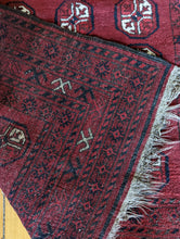 Load image into Gallery viewer, 3'7"x6'3" Hand Knotted Antique Wool Tekki Bokhara Rug - 190x116