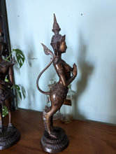 Load image into Gallery viewer, Pair of Thai Bronze Kinnari / Kinnara Statues