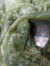 Load image into Gallery viewer, Carved Jade Go Players Under Apple Tree