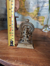 Load image into Gallery viewer, Small Indian Brass Statue of Hindu Deity Ganesh