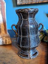 Load image into Gallery viewer, Antique Japanese Bronze Basket Vase