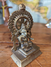 Load image into Gallery viewer, Small Indian Brass Statue of Hindu Deity Ganesh