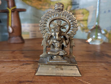 Load image into Gallery viewer, Small Indian Brass Statue of Hindu Deity Ganesh