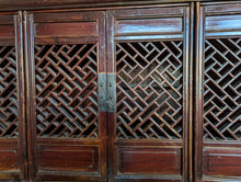Load image into Gallery viewer, Chinese Red Lacquered Elm Noodle Cabinet
