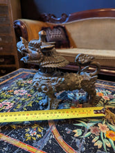 Load image into Gallery viewer, Antique Tibetan Bronze Foo Dog Figurine