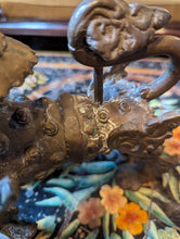 Load image into Gallery viewer, Antique Tibetan Bronze Foo Dog Figurine