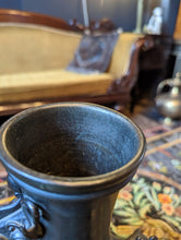 Load image into Gallery viewer, Unusual Antique Japanese Champleve Bronze Vase in Form of Cock