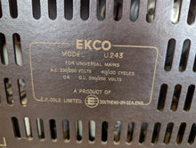 Load image into Gallery viewer, Ekco U243 Vintage Wooden Case Art Radio