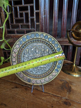 Load image into Gallery viewer, Antique Indian Hindu Copper Engraved Charger / Plate - Shashti