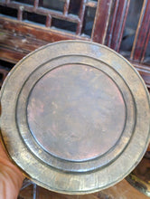 Load image into Gallery viewer, Antique Indian Hindu Copper Engraved Charger / Plate - Shashti