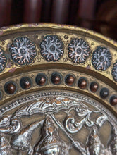Load image into Gallery viewer, Antique Indian Hindu Copper Engraved Charger / Plate - Shashti