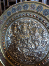 Load image into Gallery viewer, Antique Indian Hindu Copper Engraved Charger / Plate - Shashti