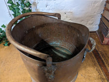 Load image into Gallery viewer, Vintage English Brass Helmet Coal Scuttle