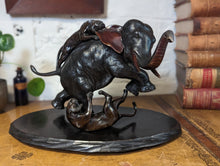 Load image into Gallery viewer, Meiji period Japanese elephant and tigers C1880