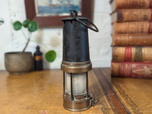 Load image into Gallery viewer, Antique Patterson A3 Brass Miners Safety Lamp