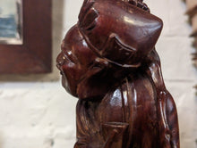 Load image into Gallery viewer, Early 20thC Chinese Rosewood Carving - Shouxing Shou Xing