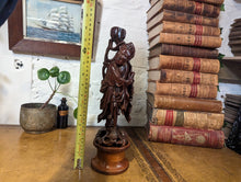 Load image into Gallery viewer, Early 20thC Chinese Rosewood Carving - Shouxing Shou Xing