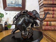 Load image into Gallery viewer, Meiji period Japanese elephant and tigers C1880