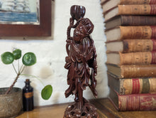 Load image into Gallery viewer, Early 20thC Chinese Rosewood Carving - Shouxing Shou Xing