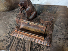 Load image into Gallery viewer, Antique Swiss Black Forest Bear Desk Tidy