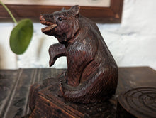 Load image into Gallery viewer, Antique Swiss Black Forest Bear Desk Tidy