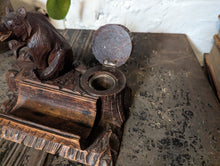 Load image into Gallery viewer, Antique Swiss Black Forest Bear Desk Tidy