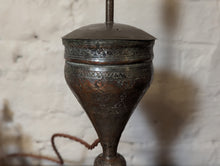 Load image into Gallery viewer, 19th Century Middle Eastern Turkish Oil Lamp Converted to Electric