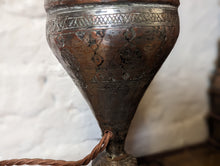 Load image into Gallery viewer, 19th Century Middle Eastern Turkish Oil Lamp Converted to Electric