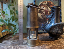 Load image into Gallery viewer, Antique ECCLES Type 6 Brass Miners Safety Lamp