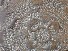Load image into Gallery viewer, Vintage SriLankan Embossed Brass Charger / Tray