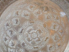 Load image into Gallery viewer, Vintage SriLankan Embossed Brass Charger / Tray