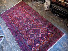 Load image into Gallery viewer, 5'5" x 3' Antique Afghan Hand Knotted Wool Baluch Rug - 166cm x 90cm